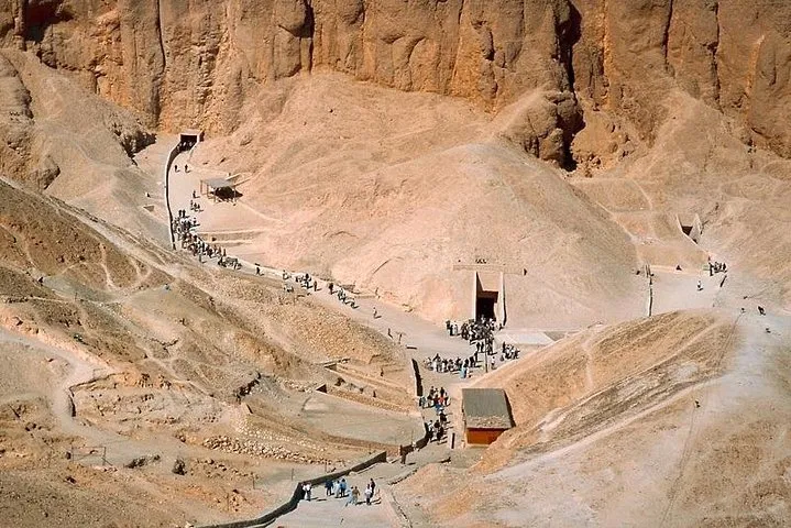 Medinet Habu temple walls on a Valley of the Kings tour from Luxor, Egypt
