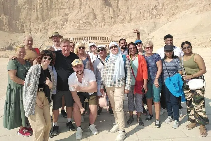 Colossi of Memnon statues on a Valley of the Kings tour from Hurghada, Egypt